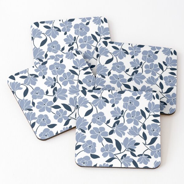 Item preview, Floral grayish blue designed and sold by GraphicMondaze.
