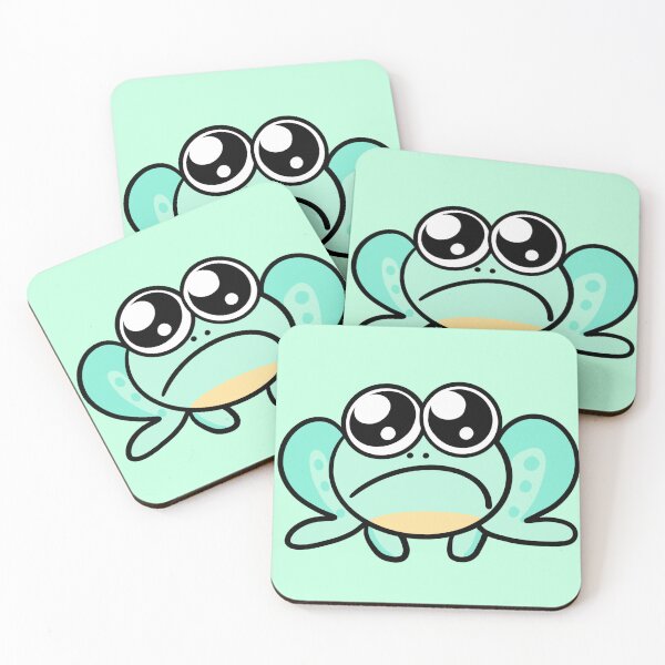 Item preview, Cute Emotional Frog Emoji – Sad Green Frog designed and sold by SolarWayfarer.