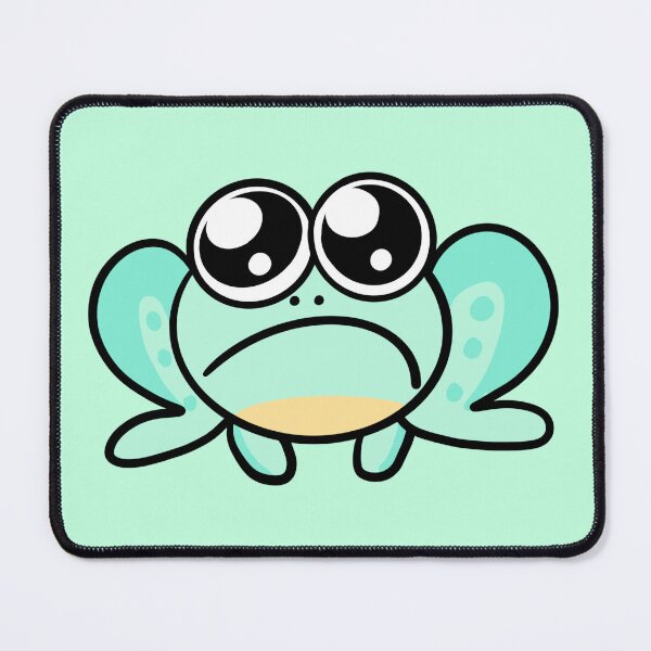 Item preview, Cute Emotional Frog Emoji – Sad Green Frog designed and sold by SolarWayfarer.