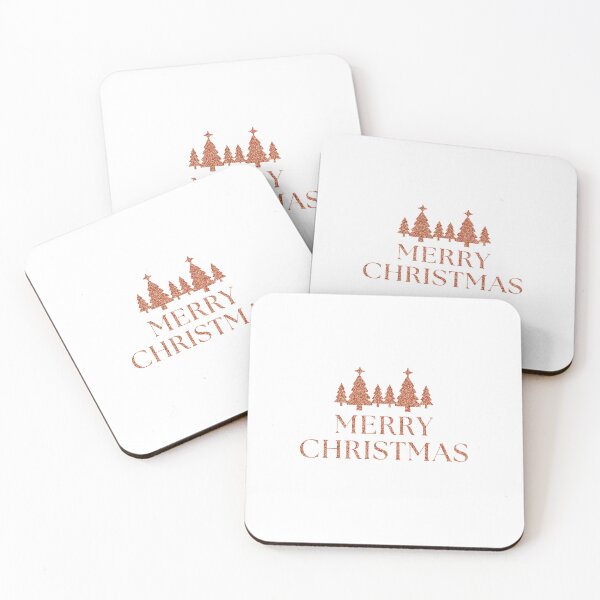 Item preview, Forest of Christmas Trees with Rose Gold Glitter designed and sold by ElizabethCoelho.