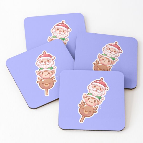 Item preview, Cute Christmas Skewer – Kawaii Santa, Elf & Reindeer designed and sold by RedHDesign.