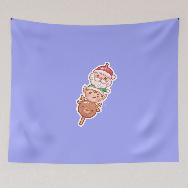 Item preview, Cute Christmas Skewer – Kawaii Santa, Elf & Reindeer designed and sold by RedHDesign.