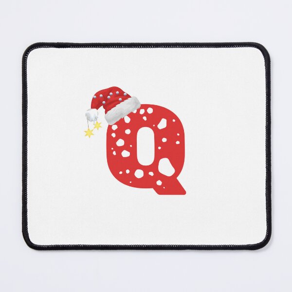Item preview, Christmas Letter Q | Santa Hat Monogram designed and sold by EchoPrint Co..