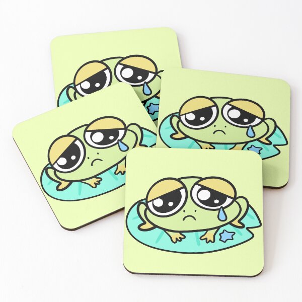 Item preview, Kawaii Sad Frog – Soft Crying Frog Expression designed and sold by SolarWayfarer.