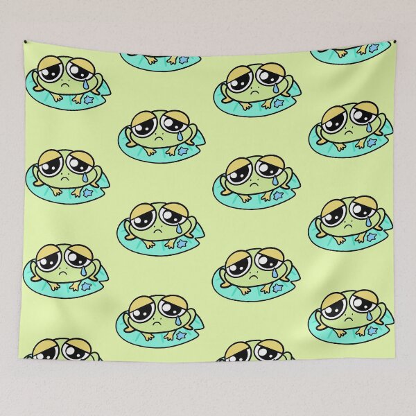 Item preview, Kawaii Sad Frog – Soft Crying Frog Expression designed and sold by SolarWayfarer.