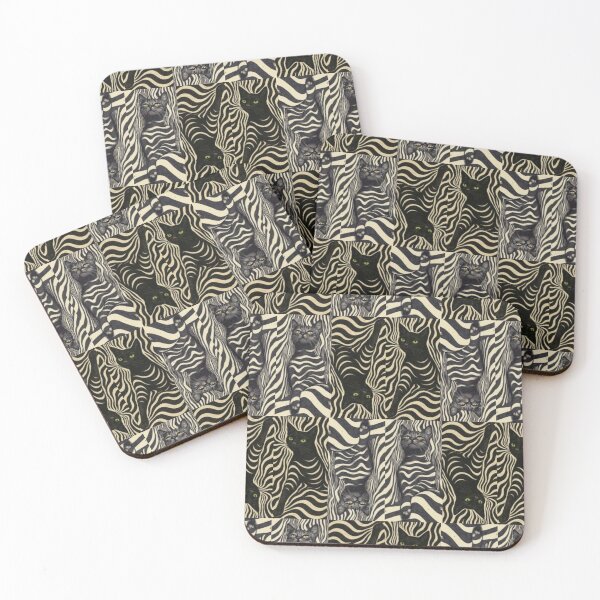 Item preview, Art Abstract Black Cat  Jaguar Pattern designed and sold by bartink.co.