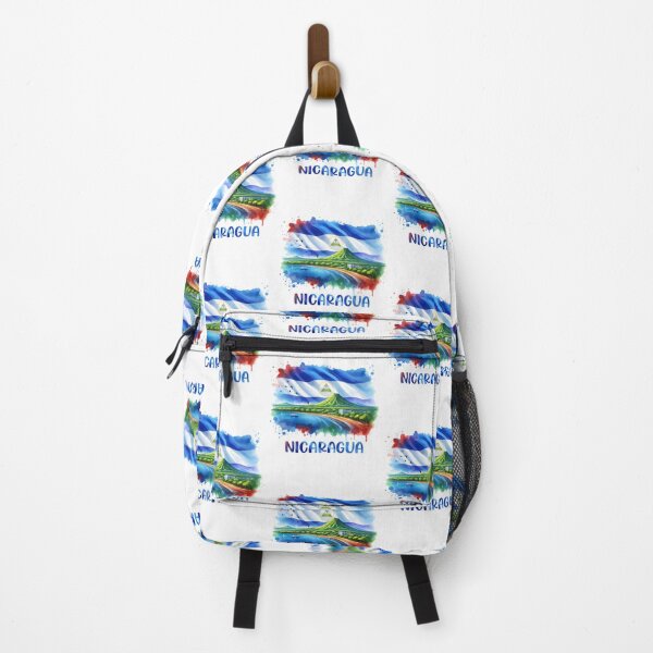 Item preview, Nicaragua Flag Art Scenic Volcano & Coastline Vacation designed and sold by NUMAcreations.