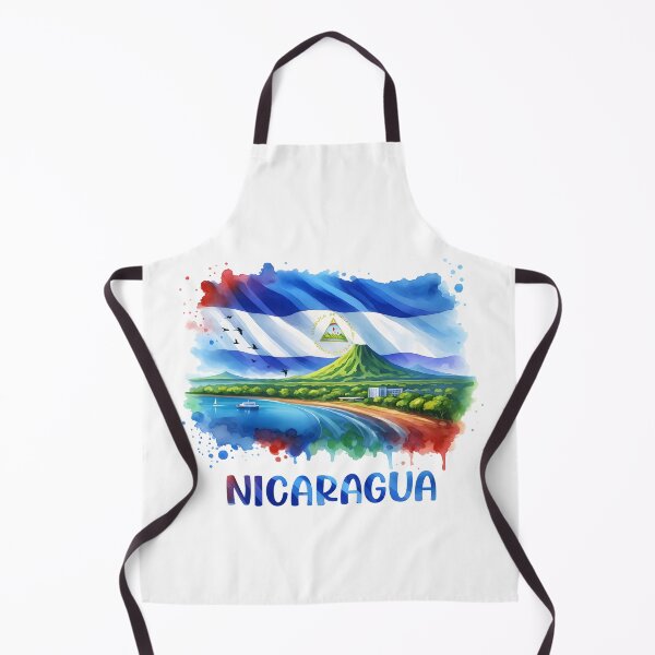 Item preview, Nicaragua Flag Art Scenic Volcano & Coastline Vacation designed and sold by NUMAcreations.