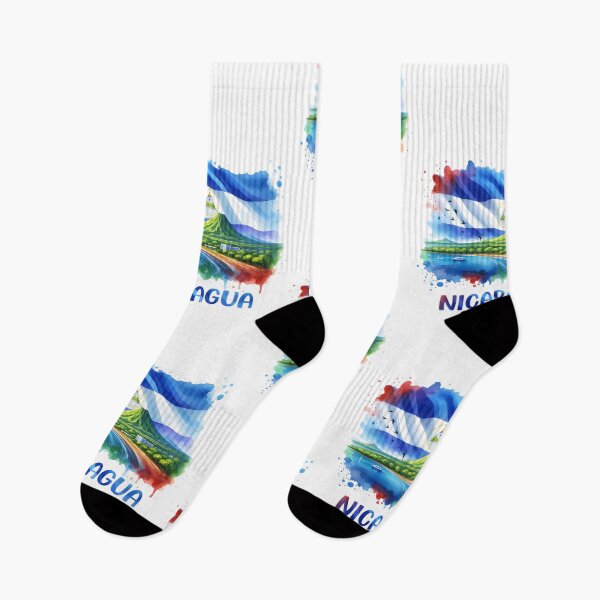 Item preview, Nicaragua Flag Art Scenic Volcano & Coastline Vacation designed and sold by NUMAcreations.