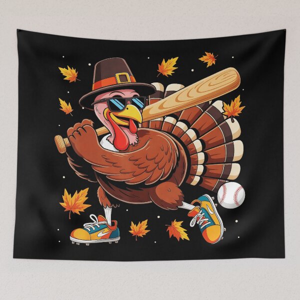 Item preview, Funny Turkey Baseball Game Day Thanksgiving Boy Kids  designed and sold by JEFDodsonArt.