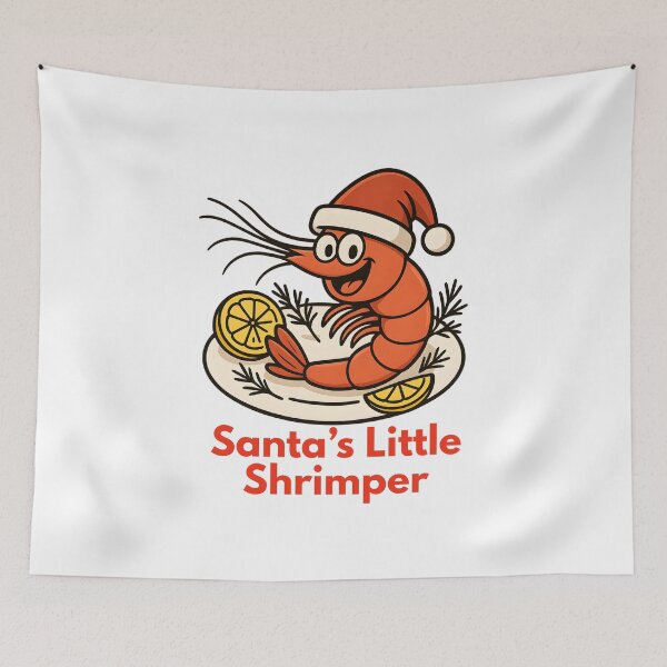 Item preview, Santa’s Little Shrimper – Funny Christmas Shrimp Design designed and sold by SVALANART.