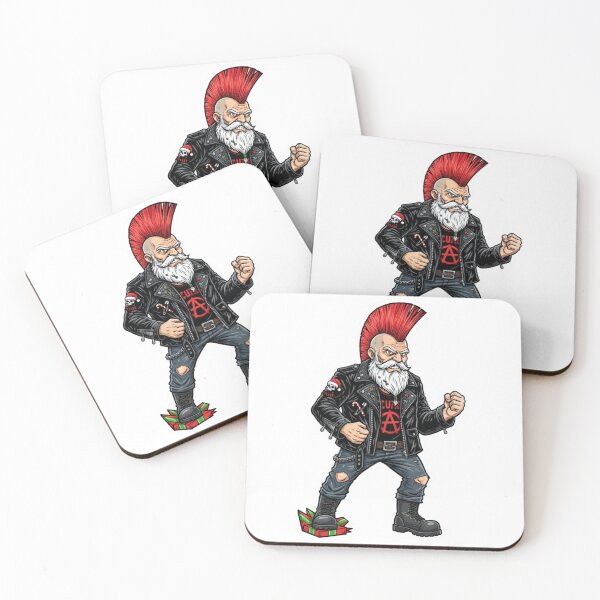Item preview, Punk Rock Santa Bad Santa Rebellious Christmas Sticker T-Shirt Naughty List designed and sold by GeniePixel.