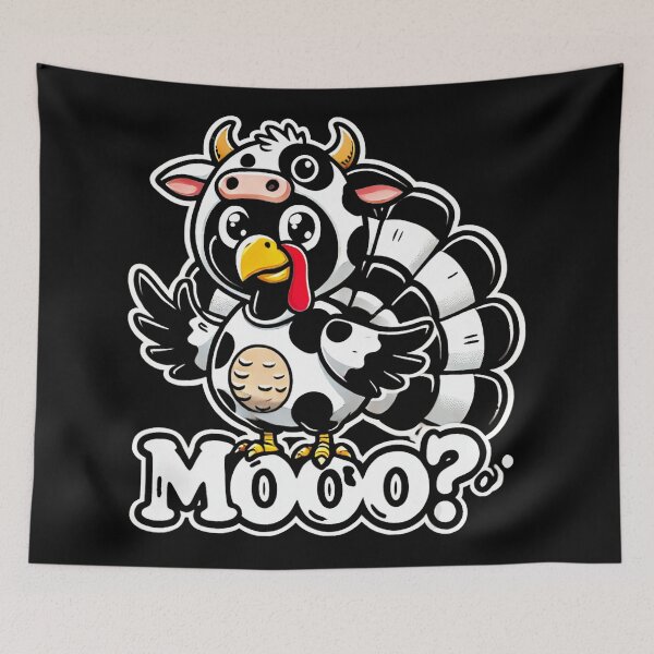 Item preview, Funny Turkey Cow Moo Thanksgiving Turkey  designed and sold by JEFDodsonArt.