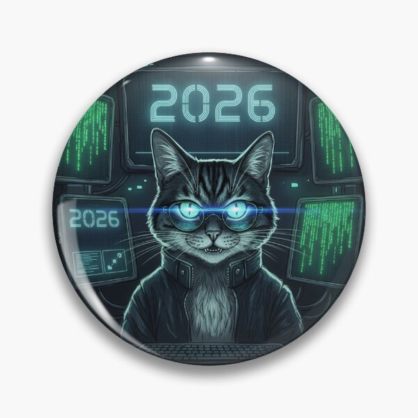 Artikelvorschau, Hacker Cat 2026 entworfen und verkauft von PetJoyPrintsCO.