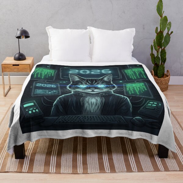 Item preview, Hacker Cat 2026 designed and sold by PetJoyPrintsCO.