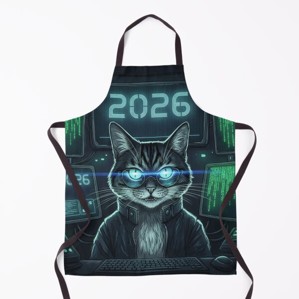 Item preview, Hacker Cat 2026 designed and sold by PetJoyPrintsCO.