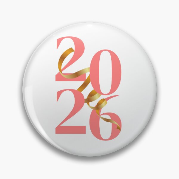 Item preview, Numbers 2026 in Coral with Floating Gold Ribbon designed and sold by ElizabethCoelho.