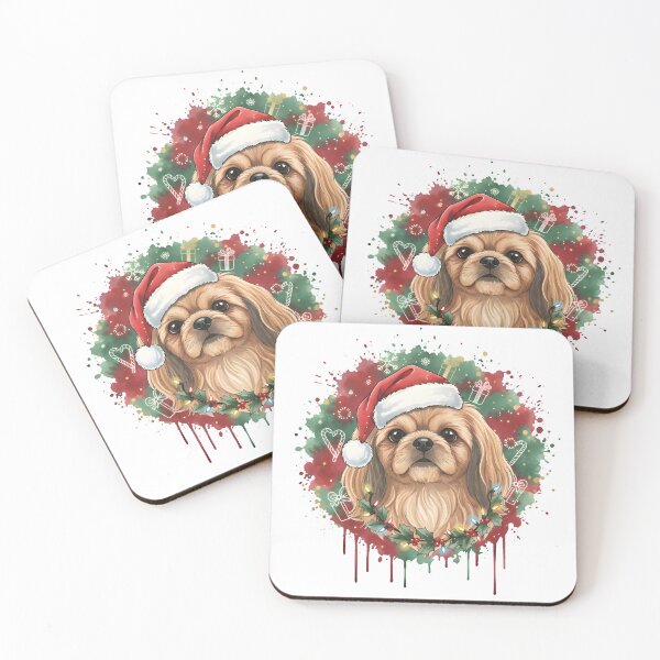 Item preview, Pekingese | Christmas Colorful Watercolor Design #1 designed and sold by MatsurexDesigns.