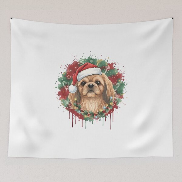 Item preview, Pekingese | Christmas Colorful Watercolor Design #1 designed and sold by MatsurexDesigns.