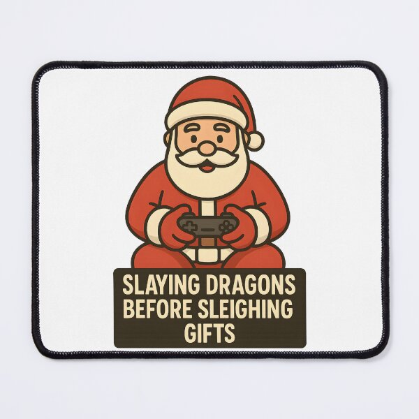 Item preview, Gamer Santa – Slaying Dragons Before Sleighing Gifts designed and sold by SVALANART.