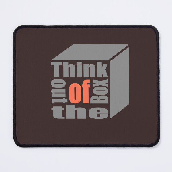 Item preview, Think out of the box_grey_orange designed and sold by media73.