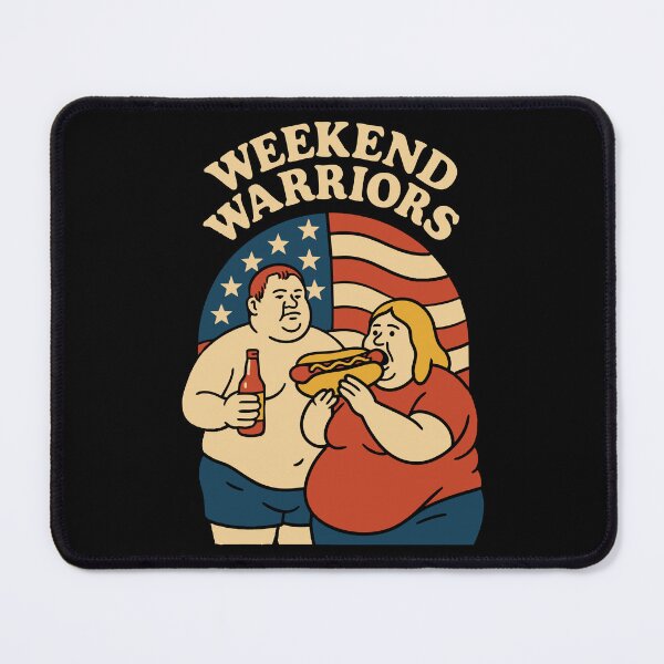 Item preview, Weekend Warriors Funny American BBQ Art designed and sold by Victor Shadehorn.
