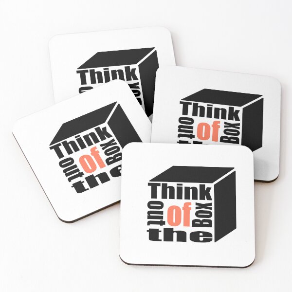 Item preview, Think out of the box_black_orange designed and sold by media73.