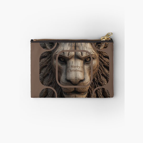 Item preview, Regal Wood Lion – Majestic Strength & Holiday Spirit designed and sold by SavannaStrikes.