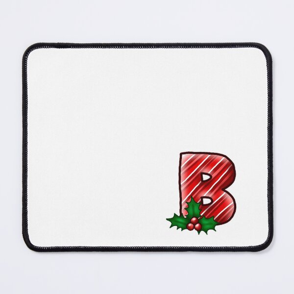 Item preview, B Monogram (Candycane) designed and sold by CharmedHeartArt.
