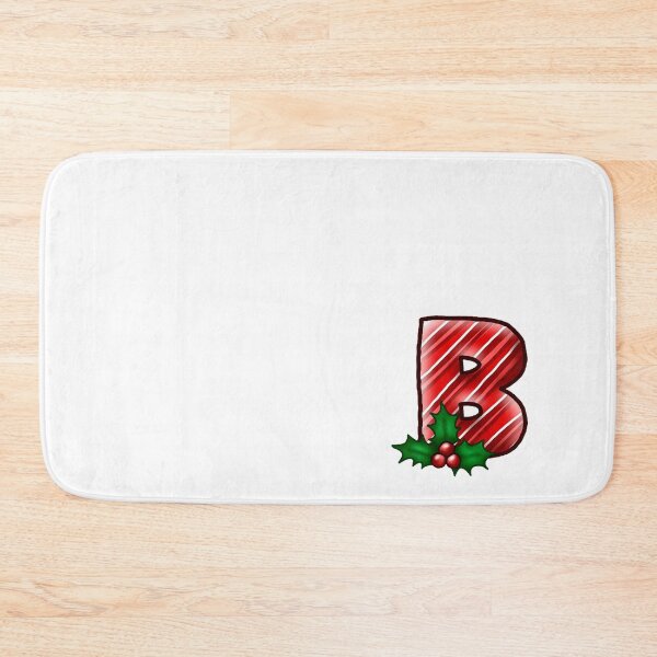 Item preview, B Monogram (Candycane) designed and sold by CharmedHeartArt.