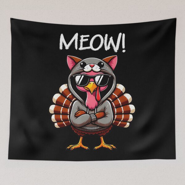 Item preview, Funny Turkey Disguised As A Cat Meow Funny Thanksgiving  designed and sold by JEFDodsonArt.