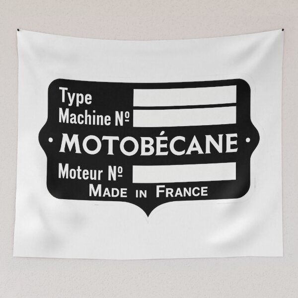 Item preview, vintage motobecane license plate designed and sold by Himothep.