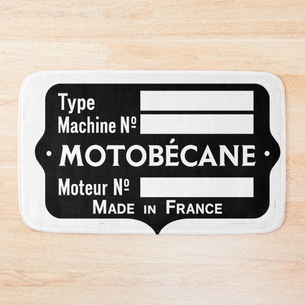 Item preview, vintage motobecane license plate designed and sold by Himothep.