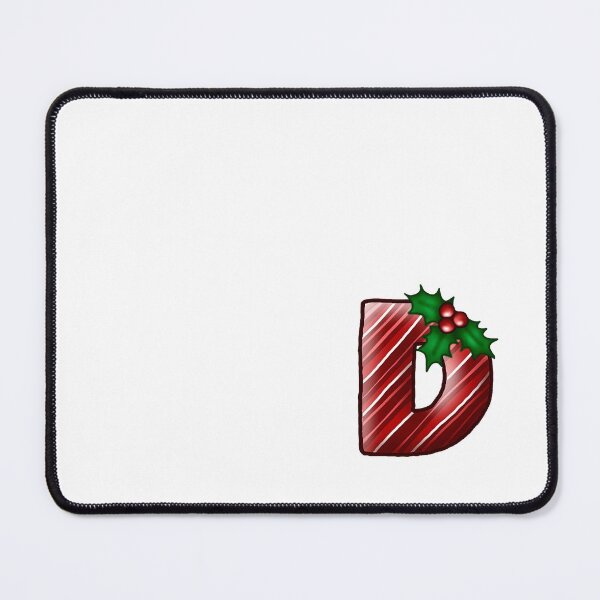 Item preview, D Monogram (Candycane) designed and sold by CharmedHeartArt.