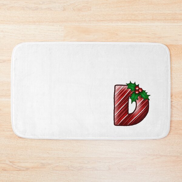 Item preview, D Monogram (Candycane) designed and sold by CharmedHeartArt.