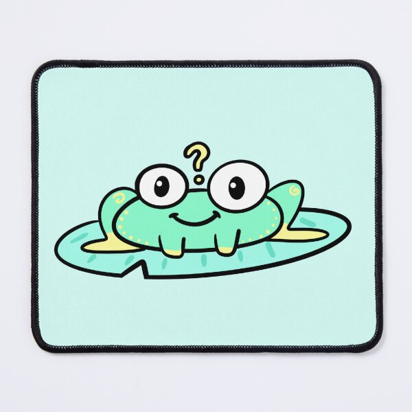 Item preview, Confused Frog Face – Cute Funny Deadpan face Emoji designed and sold by SolarWayfarer.