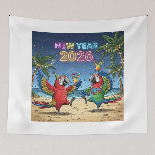 Item preview, Loros Fiesta Tropical 2026 designed and sold by PetJoyPrintsCO.