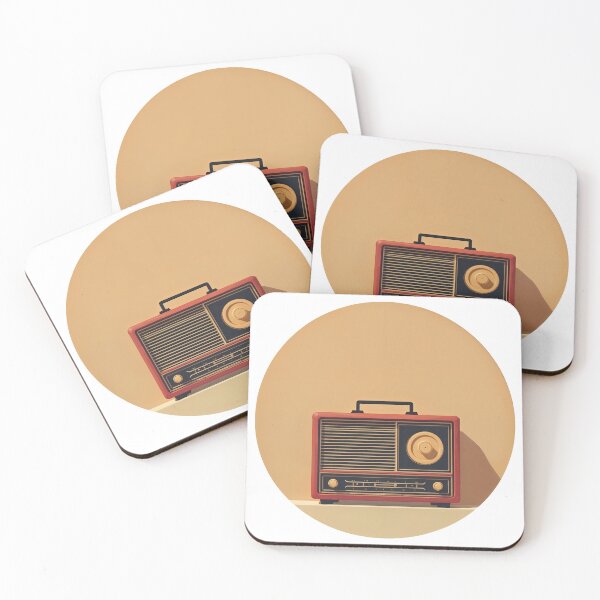 Item preview, Retro Frequency: Bold Red Vintage Radio Vibes designed and sold by ForeverPrintsOK.