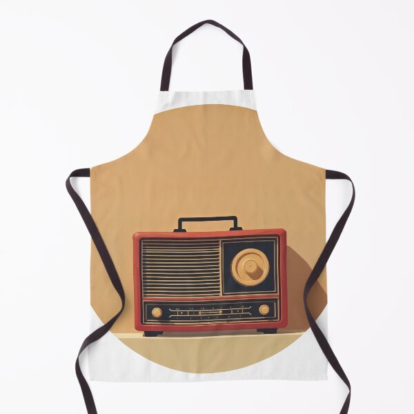 Item preview, Retro Frequency: Bold Red Vintage Radio Vibes designed and sold by ForeverPrintsOK.