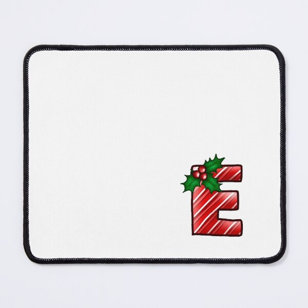 Item preview, E Monogram (Candycane) designed and sold by CharmedHeartArt.