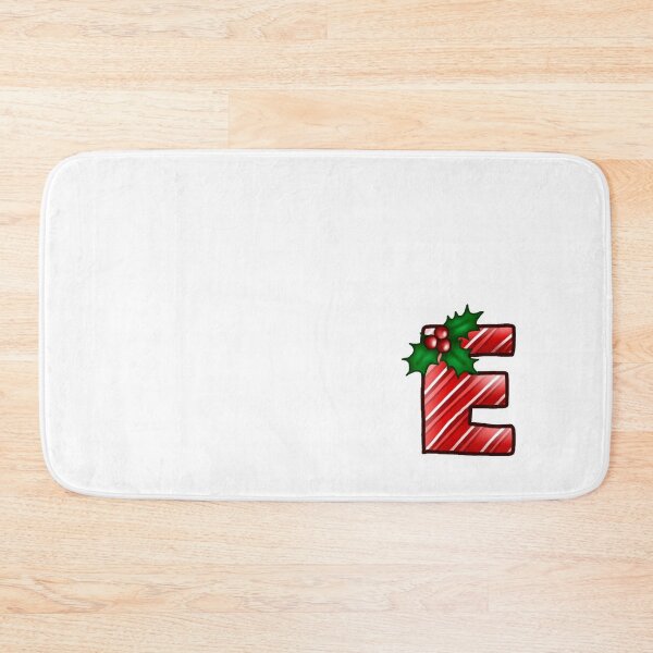 Item preview, E Monogram (Candycane) designed and sold by CharmedHeartArt.