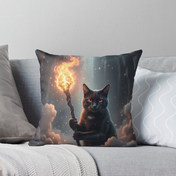 Item preview, A black cat with a burning torch designed and sold by Bernsteinhaus.
