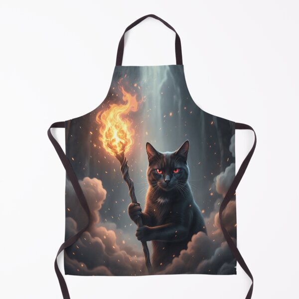 Item preview, A black cat with a burning torch designed and sold by Bernsteinhaus.
