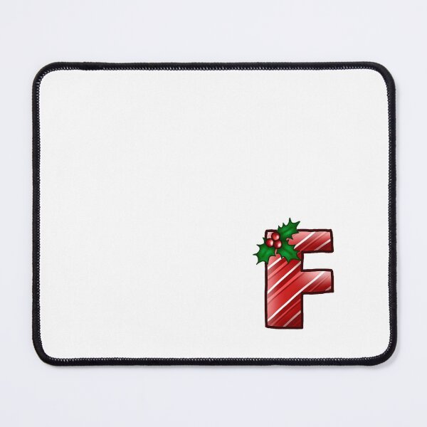 Item preview, F Monogram (Candycane) designed and sold by CharmedHeartArt.