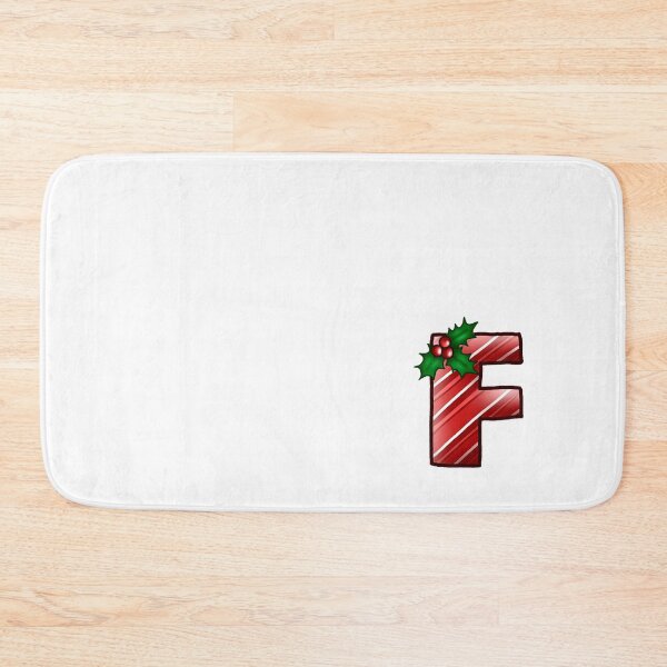 Item preview, F Monogram (Candycane) designed and sold by CharmedHeartArt.