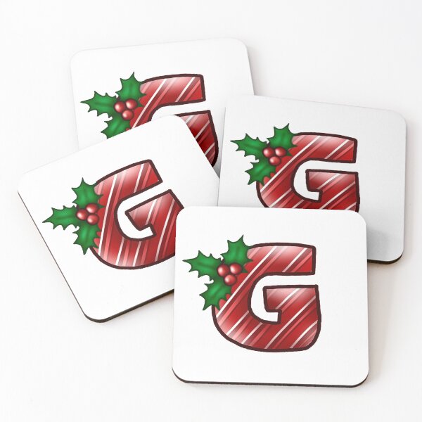 Item preview, G Monogram (Candycane) designed and sold by CharmedHeartArt.