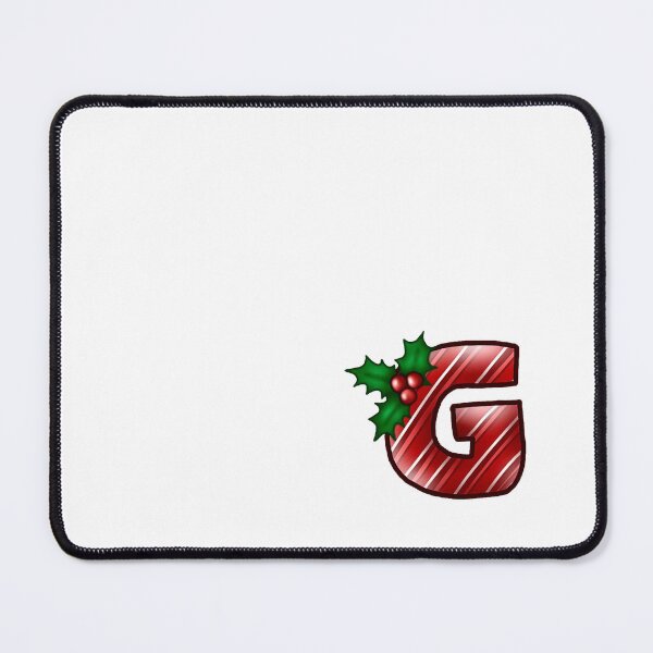 Item preview, G Monogram (Candycane) designed and sold by CharmedHeartArt.
