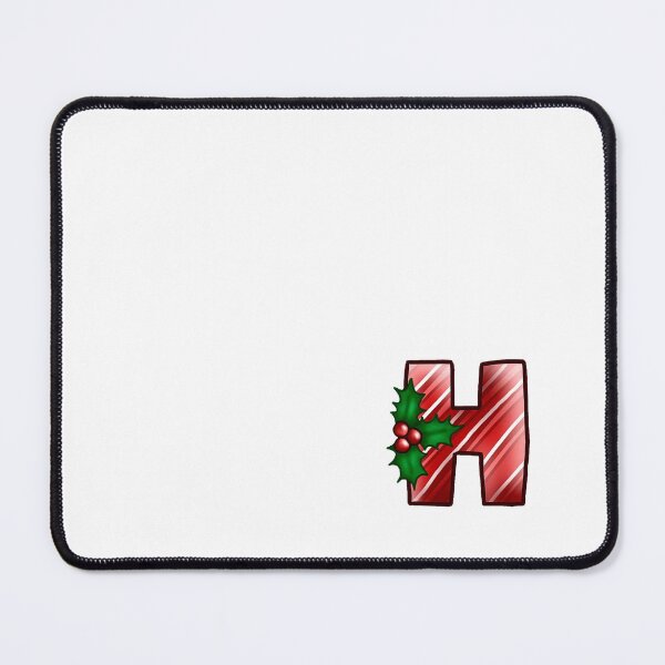 Item preview, H Monogram (Candycane) designed and sold by CharmedHeartArt.