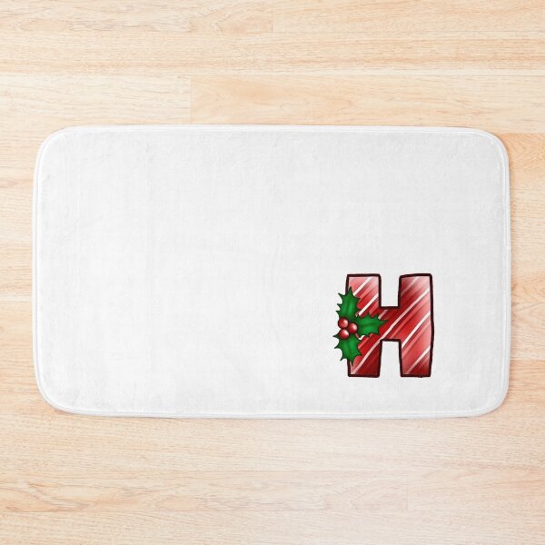 Item preview, H Monogram (Candycane) designed and sold by CharmedHeartArt.