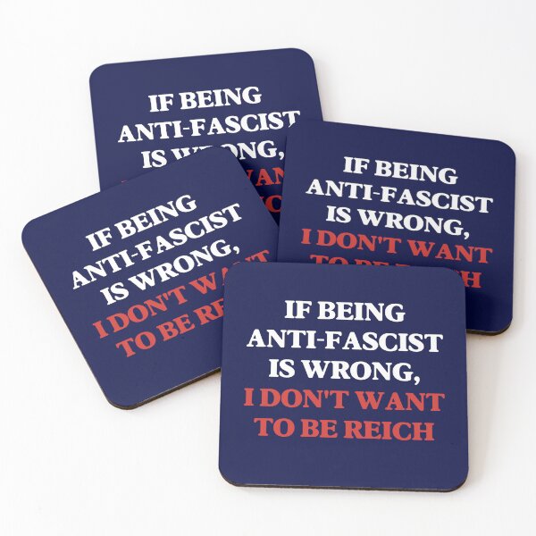 Item preview, If Being Anti-Fascist is Wrong, I Don't Want to Be Reich - ANTIFA (White font) designed and sold by SabbaticalSteve.
